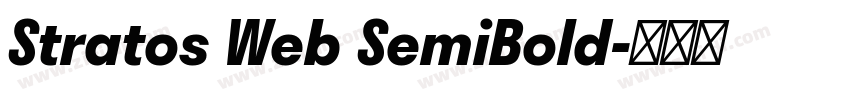 Stratos Web SemiBold字体转换